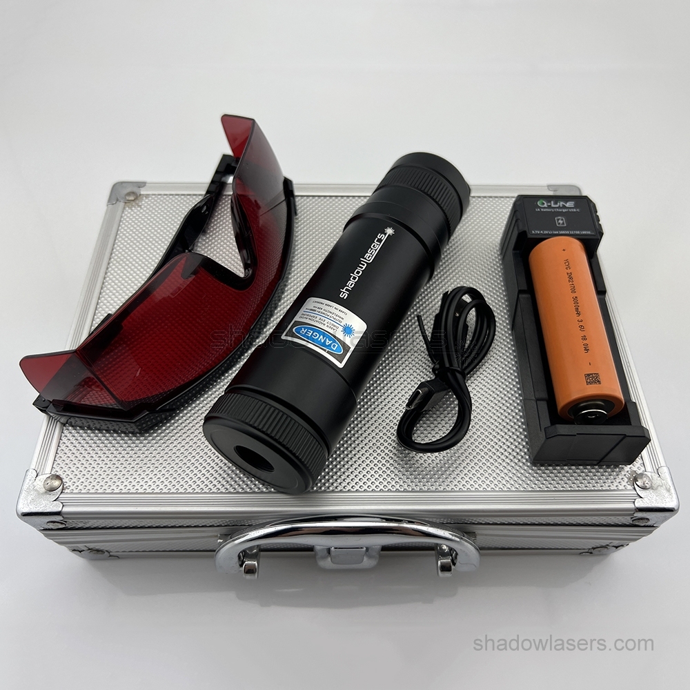 "POSEIDON" BD9 450nm 2W-5W-6W Waterproof BURNING Blue Laser Pointer Diving Depth of 1000M