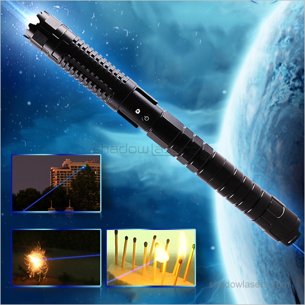 BX7 450nm Super Power Adjustable Focus Burning Blue Laser Pointer 1000MW-7000MW