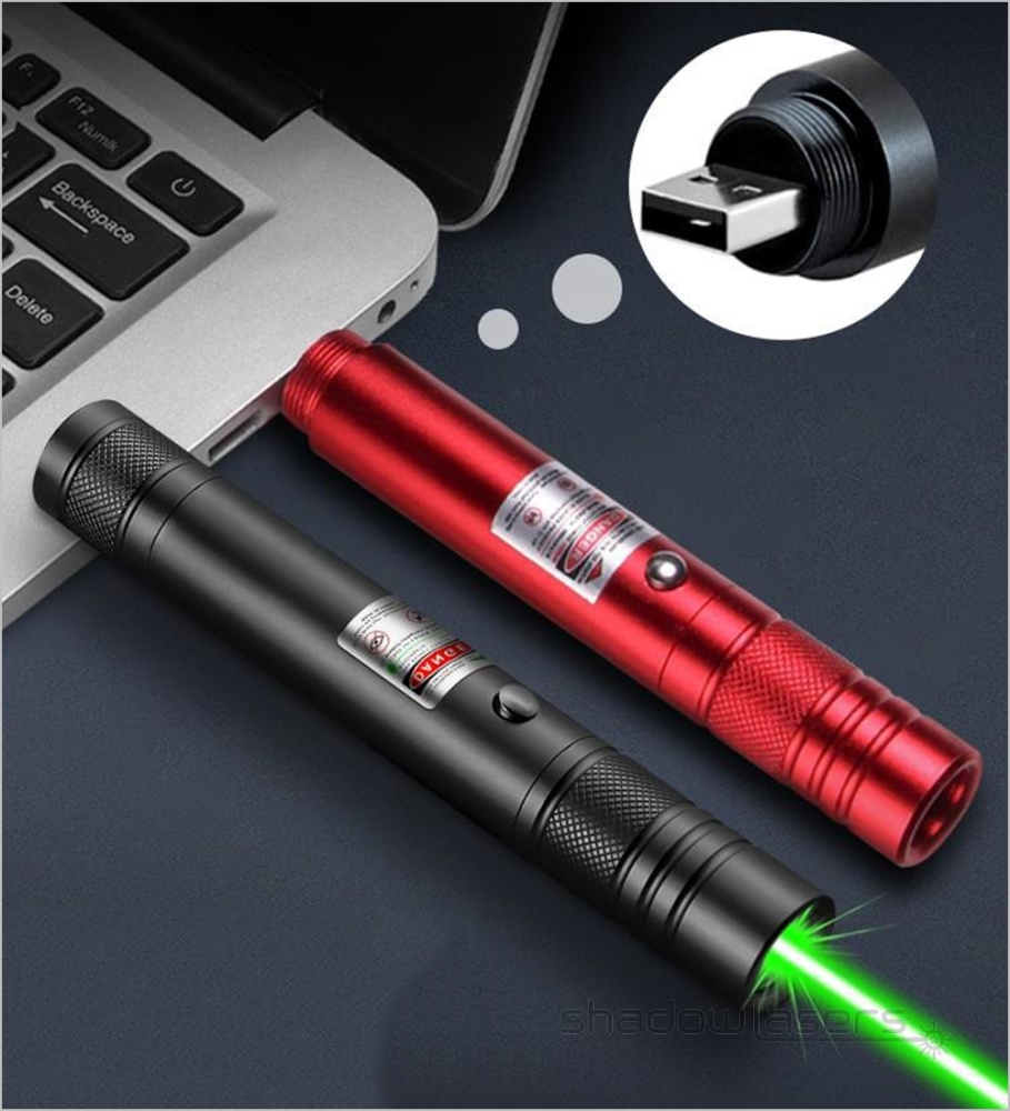GU6-532nm USB Fixed Focus Green Laser Pointer 50MW