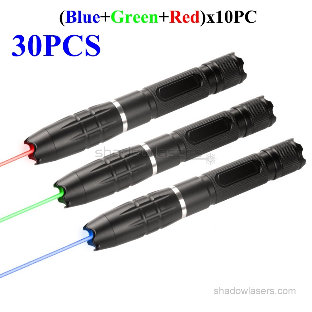 30PC Wholesale Q2 1W Blue Laser Pointer 100mW Green Laser Torch 200mW Red Laser Torch Free DHL