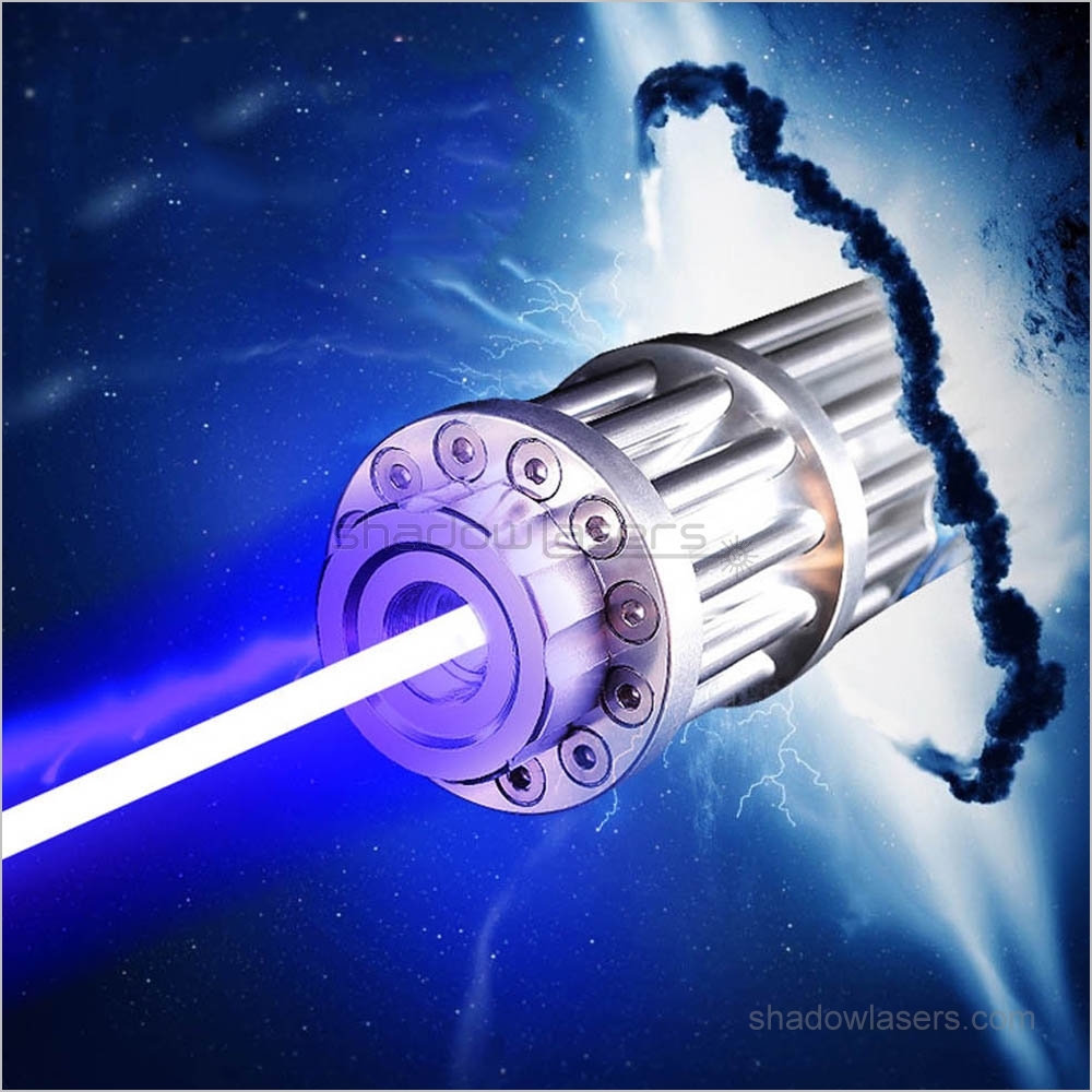 BX3 450nm Gatling Adjustable Focus Burning Blue Laser Pointer 1000MW-3000MW