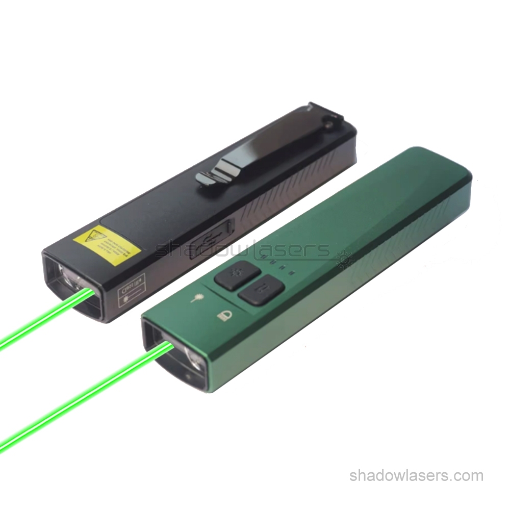 "GENIE" GD1 510nm Green Laser Pointer LED Flashlight 5MW