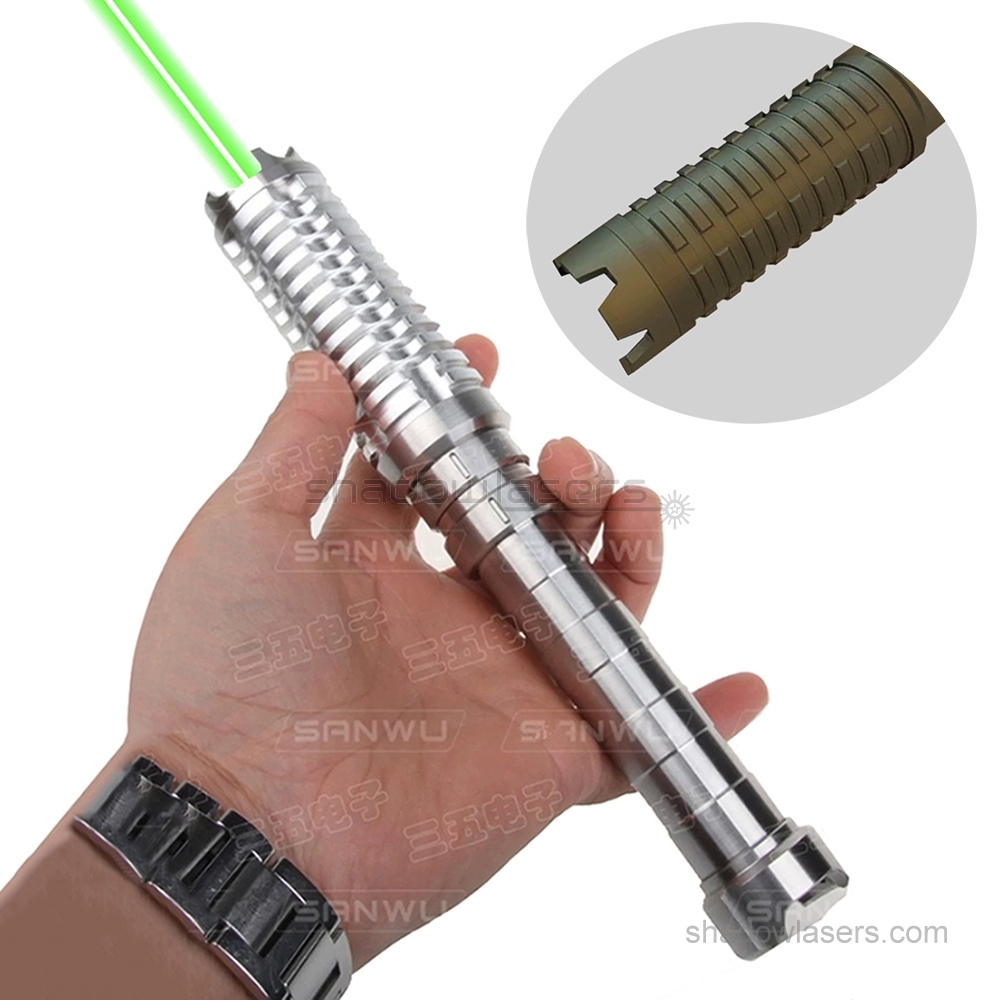 "SPIKER SABER" GW9-TM 525nm 2W BURNING Green Laser Pointer & Two Magnetic Switches