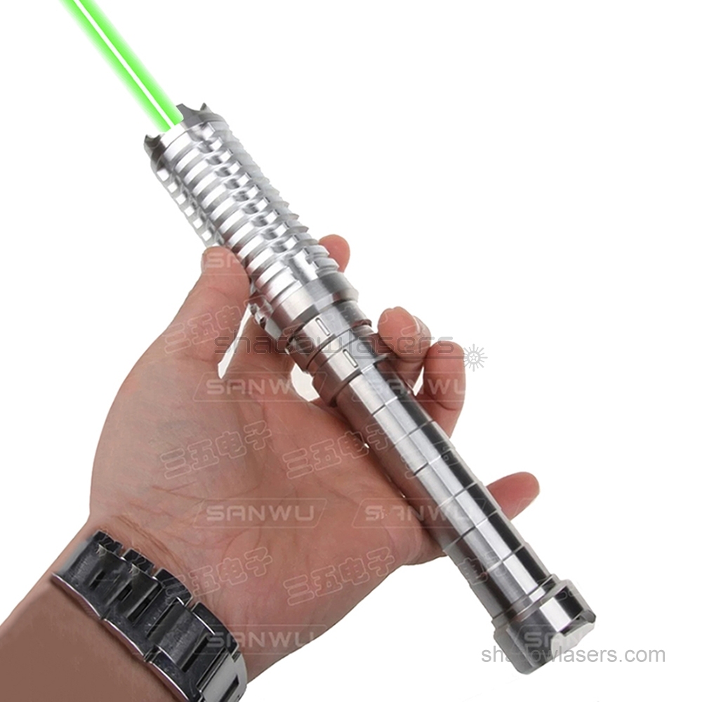 "SPIKER SABER" GW9-TM 525nm 2W BURNING Green Laser Pointer & Two Magnetic Switches