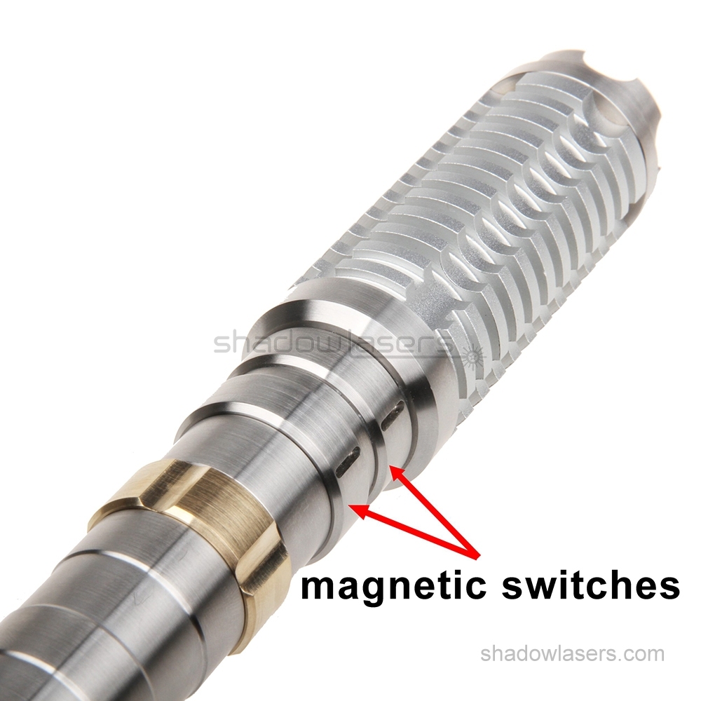 "SPIKER SABER" GW9-TM 525nm 2W BURNING Green Laser Pointer & Two Magnetic Switches