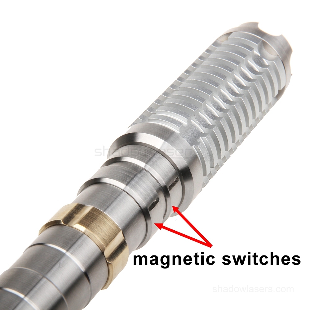 "STRIKER SABER" RW9-DM 638nm 1W, 2W BURNING Red Laser Pointer & Double Magnetic Switches & 21700 Battery