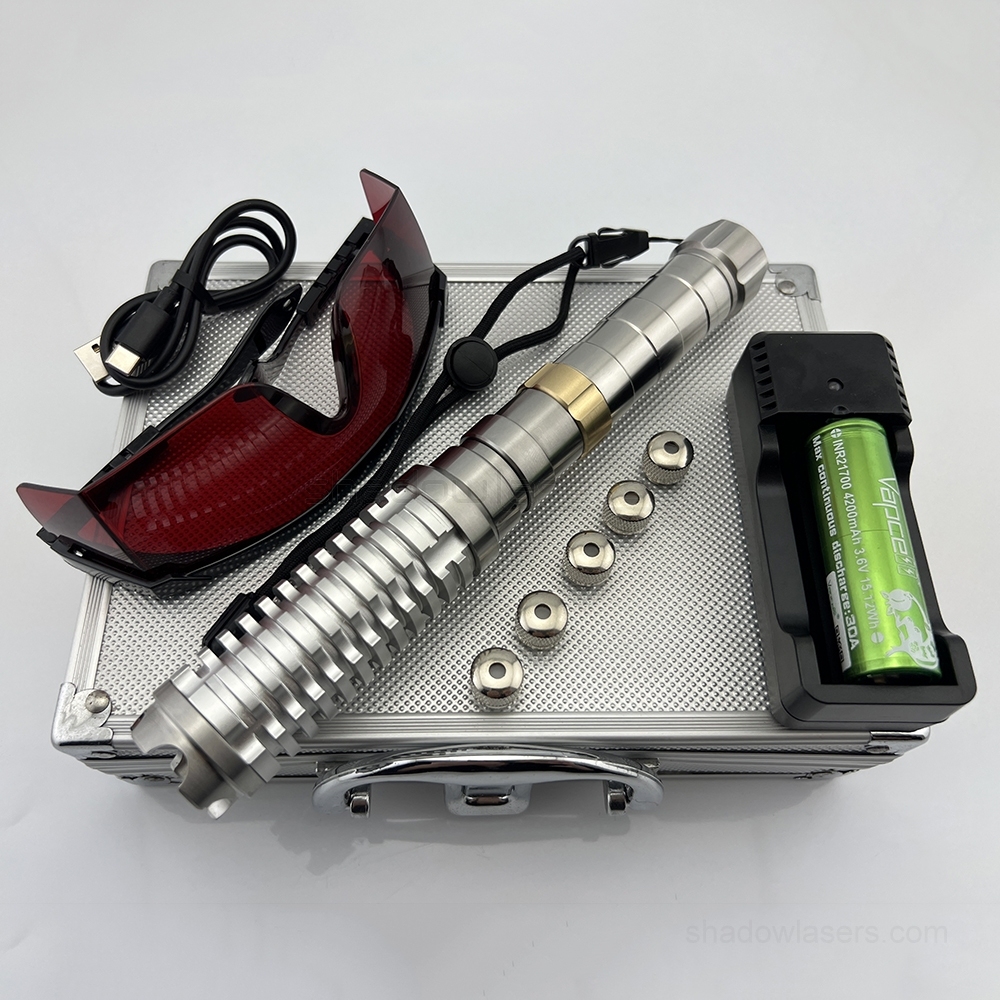 "STRIKER SABER" BW9-DM 445nm 1.5W, 3W, 5W, 7.5W BURNING Blue Laser Pointer & Double Magnetic Switches & 21700 Battery