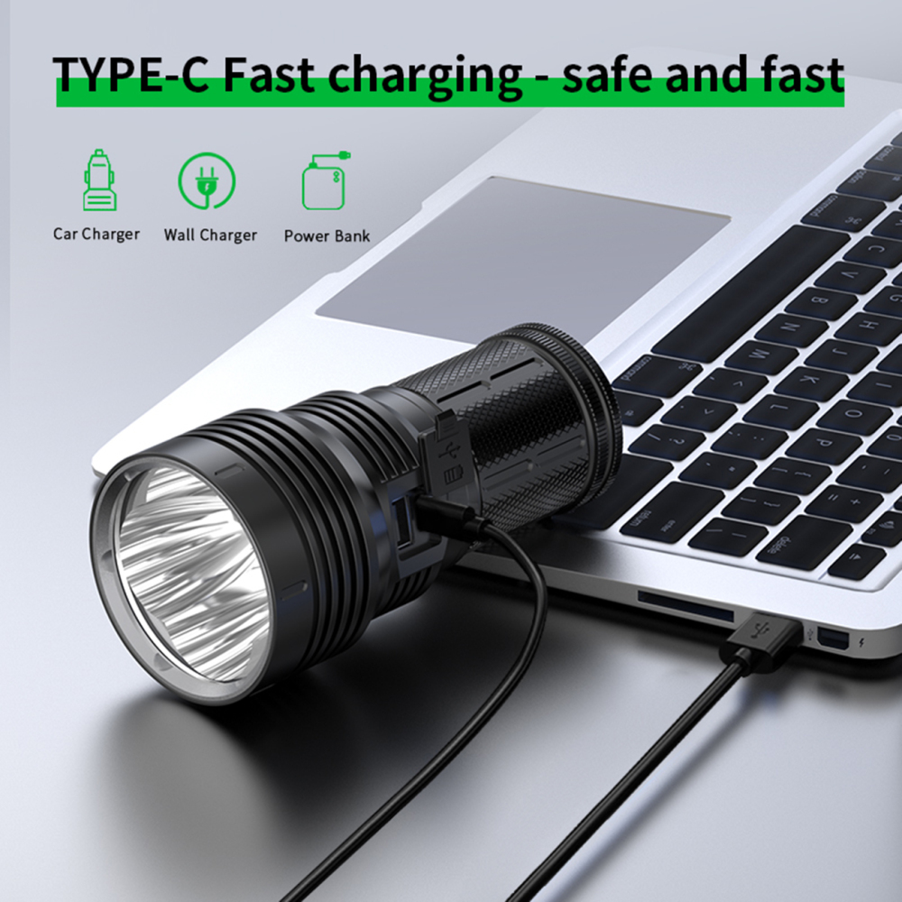 PK40 LED Flashlight 120W 12000Lumens 4x P90 LED
