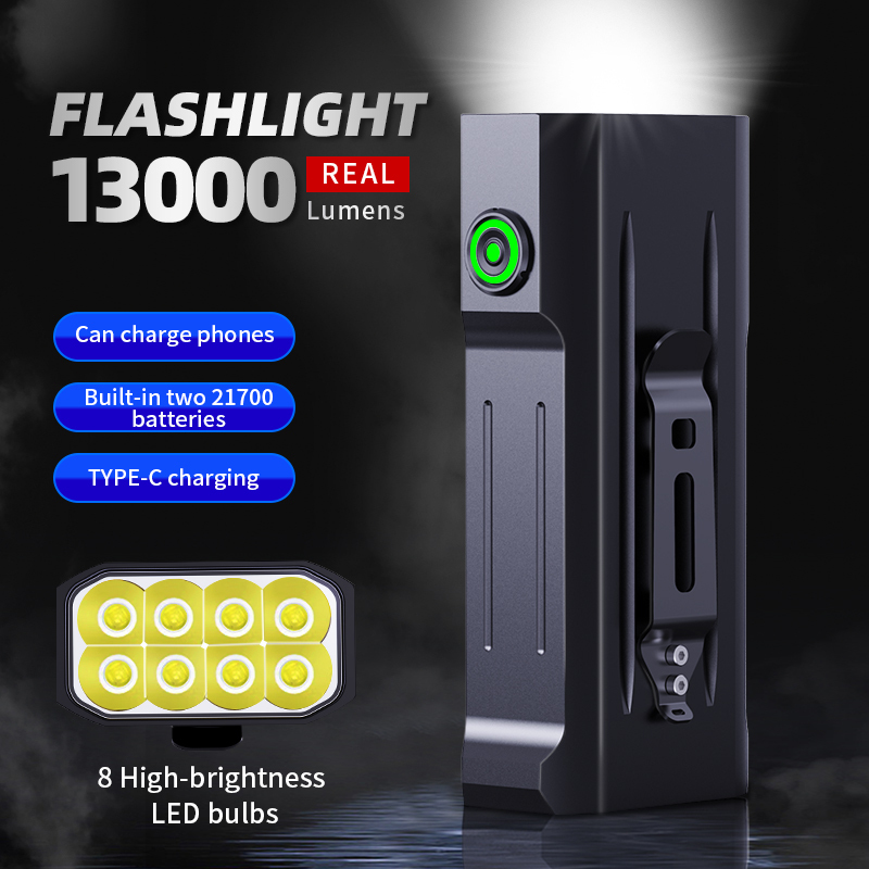 BT80 BURNING Flashlight 100W 13000 Lumens 8x TN LED