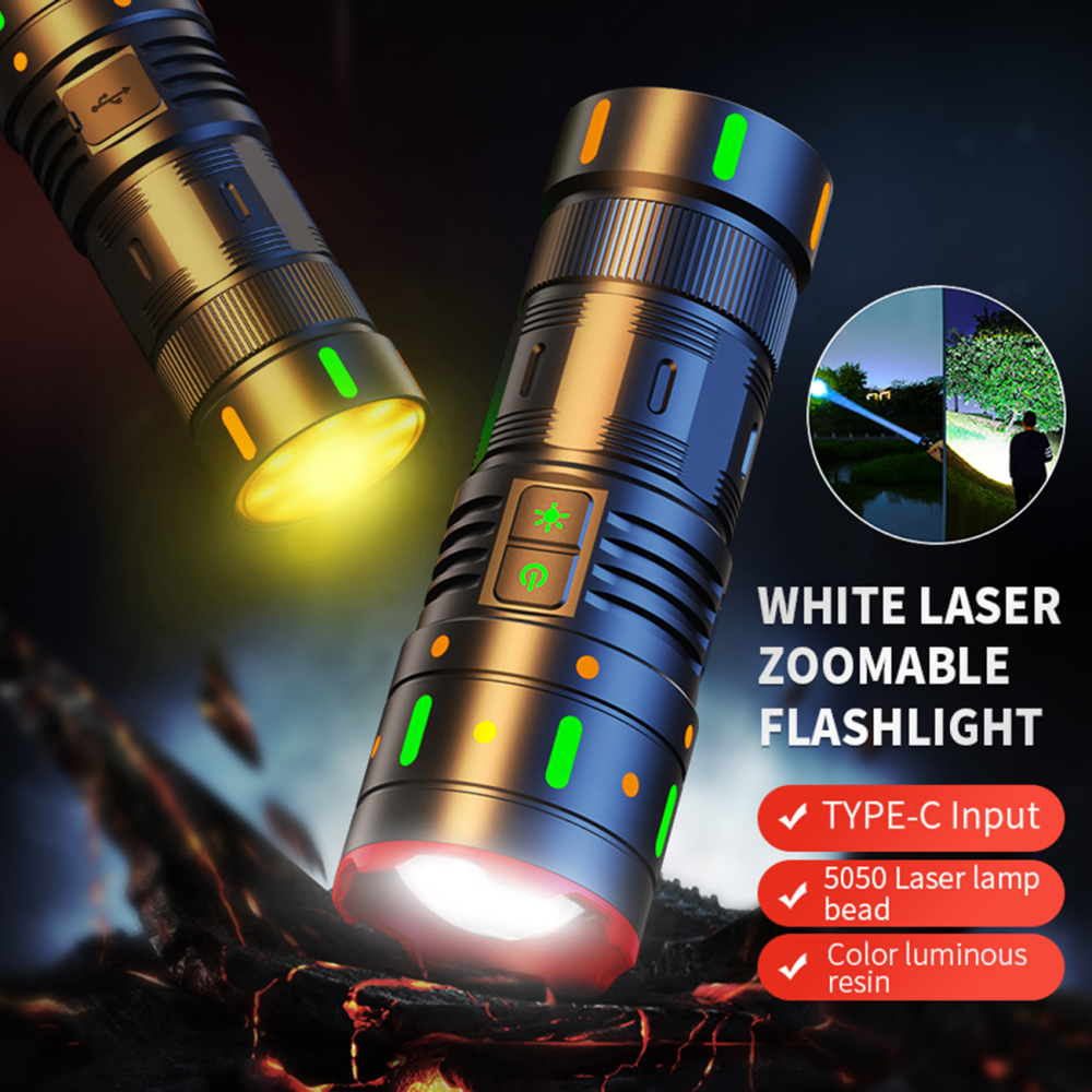 PK13 Zoom White Laser Flashlight Range 1000 Meters