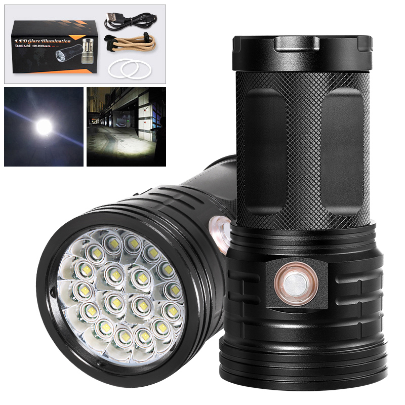 XM Tactical Flashlight 3~18x T6 LED
