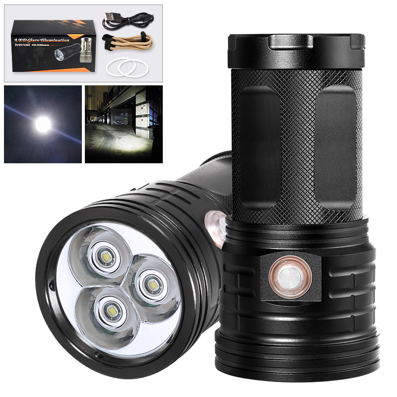 XM Tactical Flashlight 3~18x T6 LED