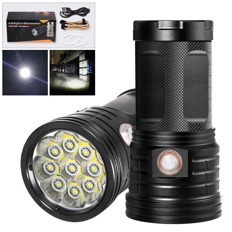 XM Tactical Flashlight 3~18x T6 LED