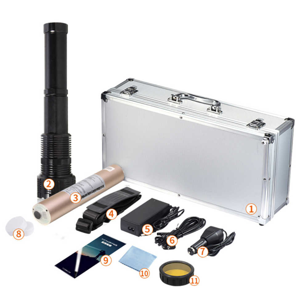 XHP70 Focus Flashlight 29W Range 1000 Meters