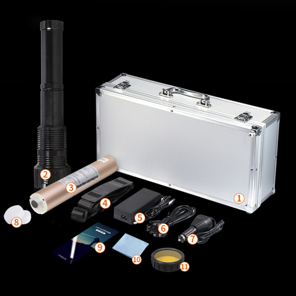 XHP70 Focus Flashlight 29W Range 1000 Meters