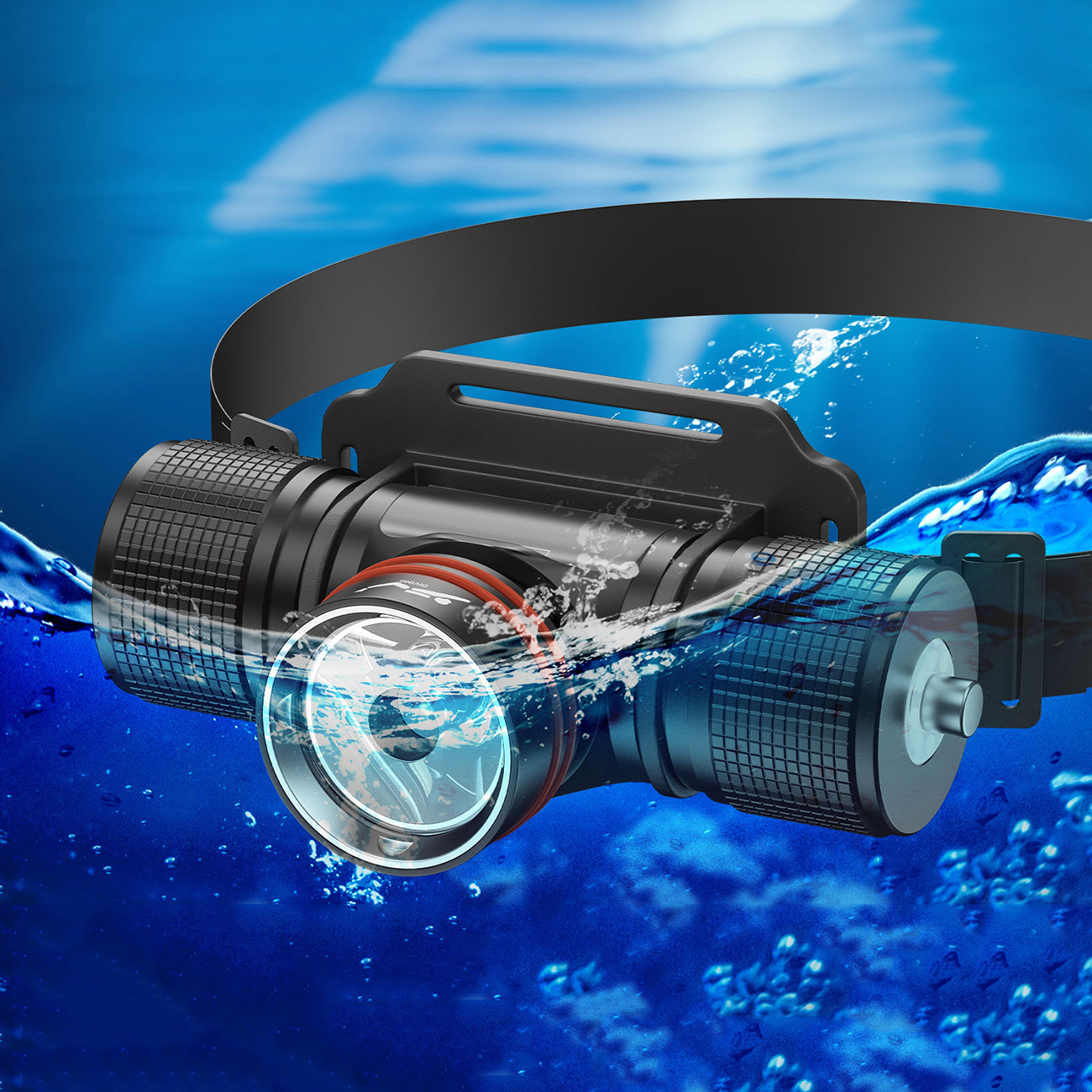 DV08 30W White Laser Diving Headlight 4 Light Modes