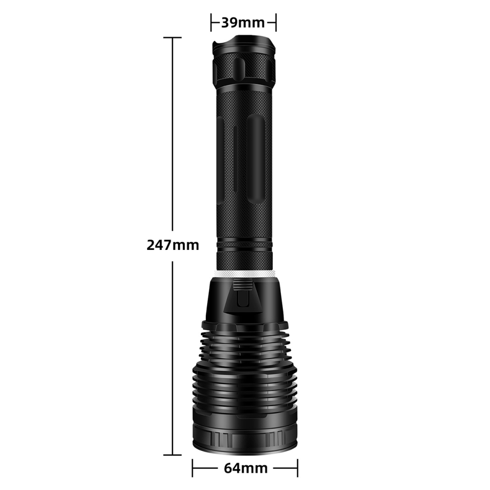 DV18 30W White Light Yellow Light Diving Flashlight P70.2 LED