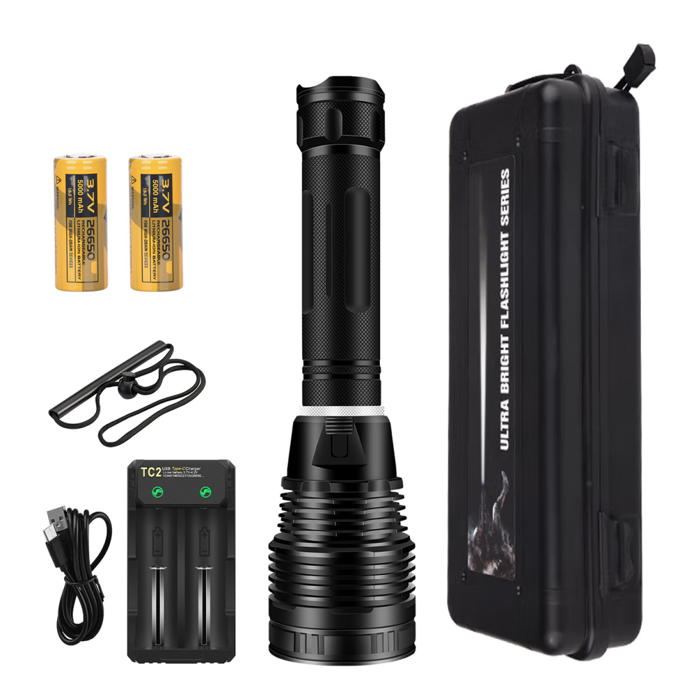 DV18 30W White Light Yellow Light Diving Flashlight P70.2 LED