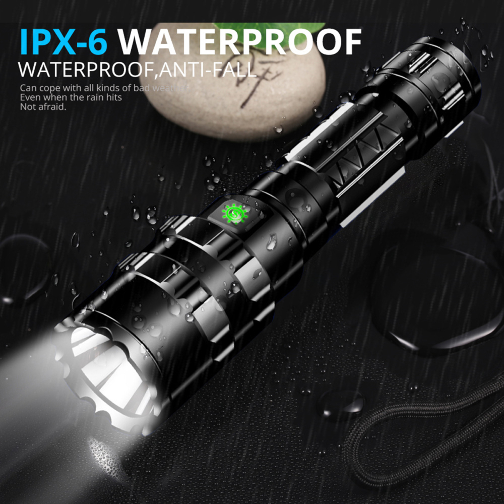 JF1102 5 Colors Tactical Flashlight 10W  XML-L2 LED Pressure Switch Rail Bracket
