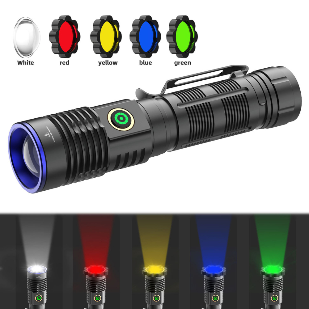 JF021 Zoom White Laser Flashlight 30W Range 1,000 Meters