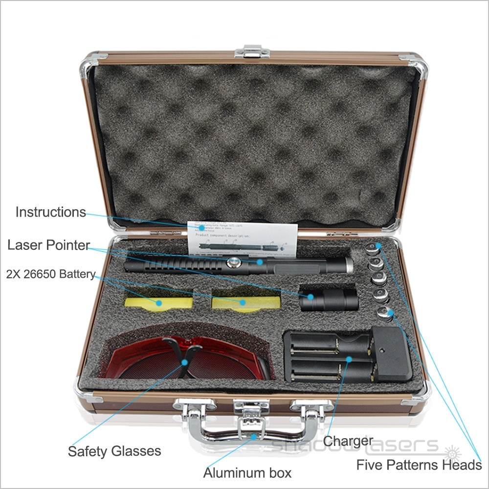 BX8 450nm SUPER POWER  Adjustable Focus Burning Blue Laser Pointer With 3 Switch Model 1000MW-7000MW