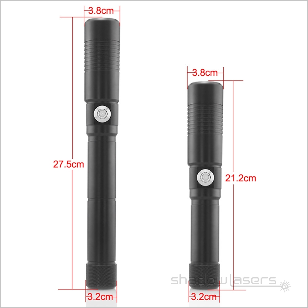 GX1-520nm Adjustable Focus Burning Green Laser Pointer 100MW-1000MW