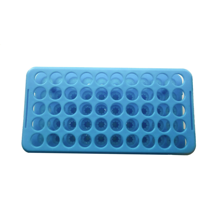 MUHWA Plastic Test Tube Rack with Silicone Pad Tubes 50 Positions 18 mm Centrifuge Tube Racks