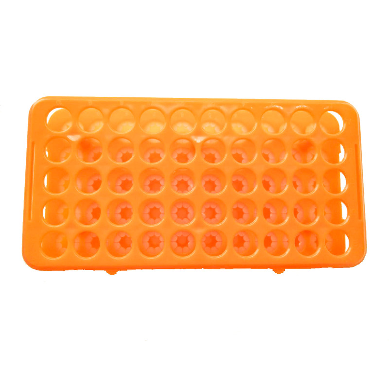 MUHWA Plastic Test Tube Rack with Silicone Pad Tubes 50 Positions 18 mm Centrifuge Tube Racks