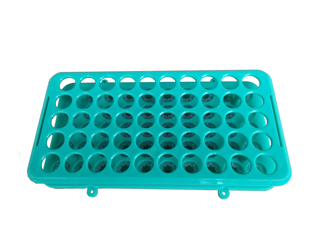 MUHWA Plastic Test Tube Rack with Silicone Pad Tubes 50 Positions 18 mm Centrifuge Tube Racks