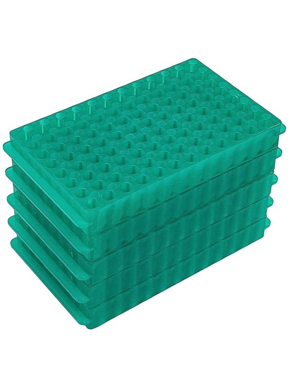 MUHWA Tube Rack Double Panel 96-Well Polypropylene PCR Centrifuge Tube Holder for Microcentrifuge Tubes 0.2/0.5/1.5/1.8/2.0ml