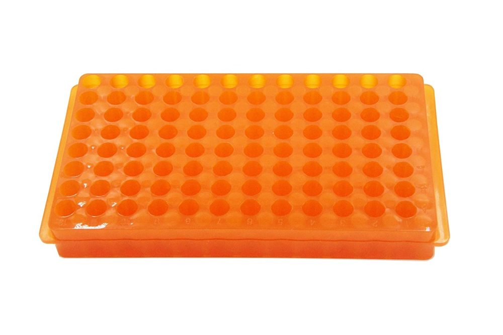 MUHWA Tube Rack Double Panel 96-Well Polypropylene PCR Centrifuge Tube Holder for Microcentrifuge Tubes 0.2/0.5/1.5/1.8/2.0ml