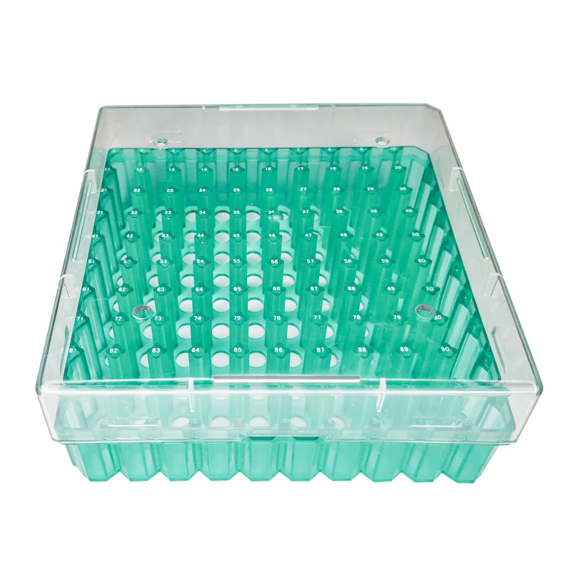100 Places Polycarbonate Freezer Boxes, Polycarbonate CryoBox Vial Rack, Freezer Storage