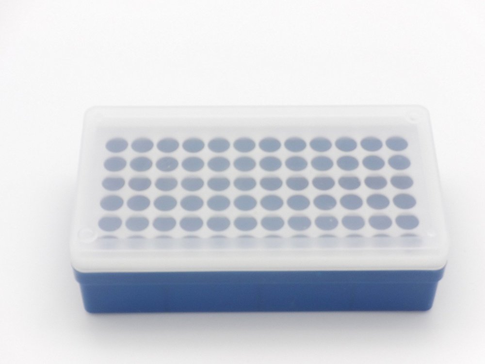Plastic Rack for Micro Centrifuge Tubes (0.5ml to 1.5ml), Freezer Storage, 72 Positions
