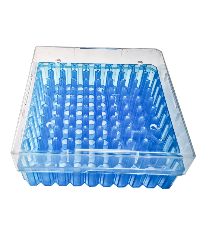 100 Places Polycarbonate Freezer Boxes, Polycarbonate CryoBox Vial Rack, Freezer Storage