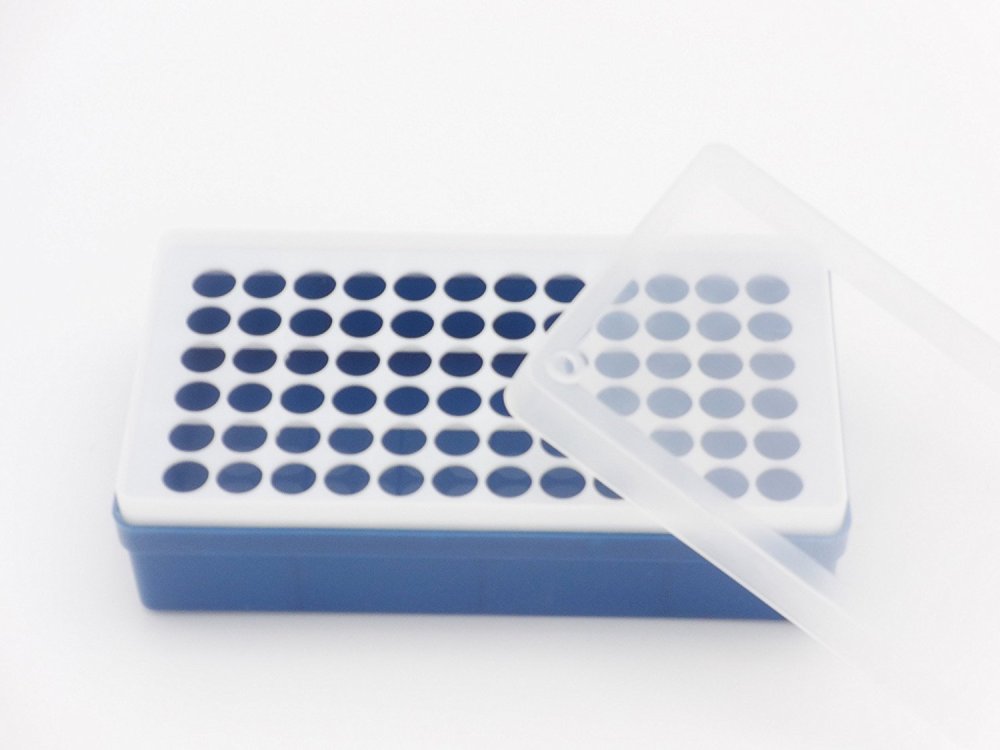Plastic Rack for Micro Centrifuge Tubes (0.5ml to 1.5ml), Freezer Storage, 72 Positions