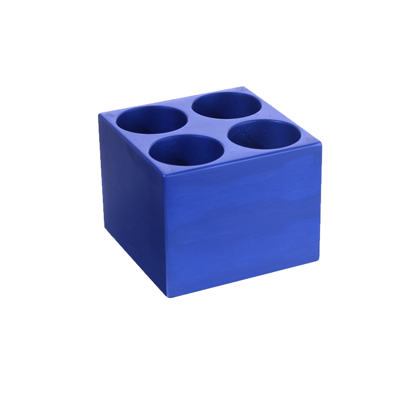 MUHWA 4 Well Aluminum Cooling Block Tube Rack for 50ml Centrifuge Tubes