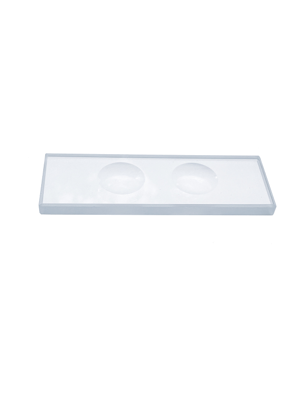 MUHWA Microscope Slide Double Concave, 5mm Thick