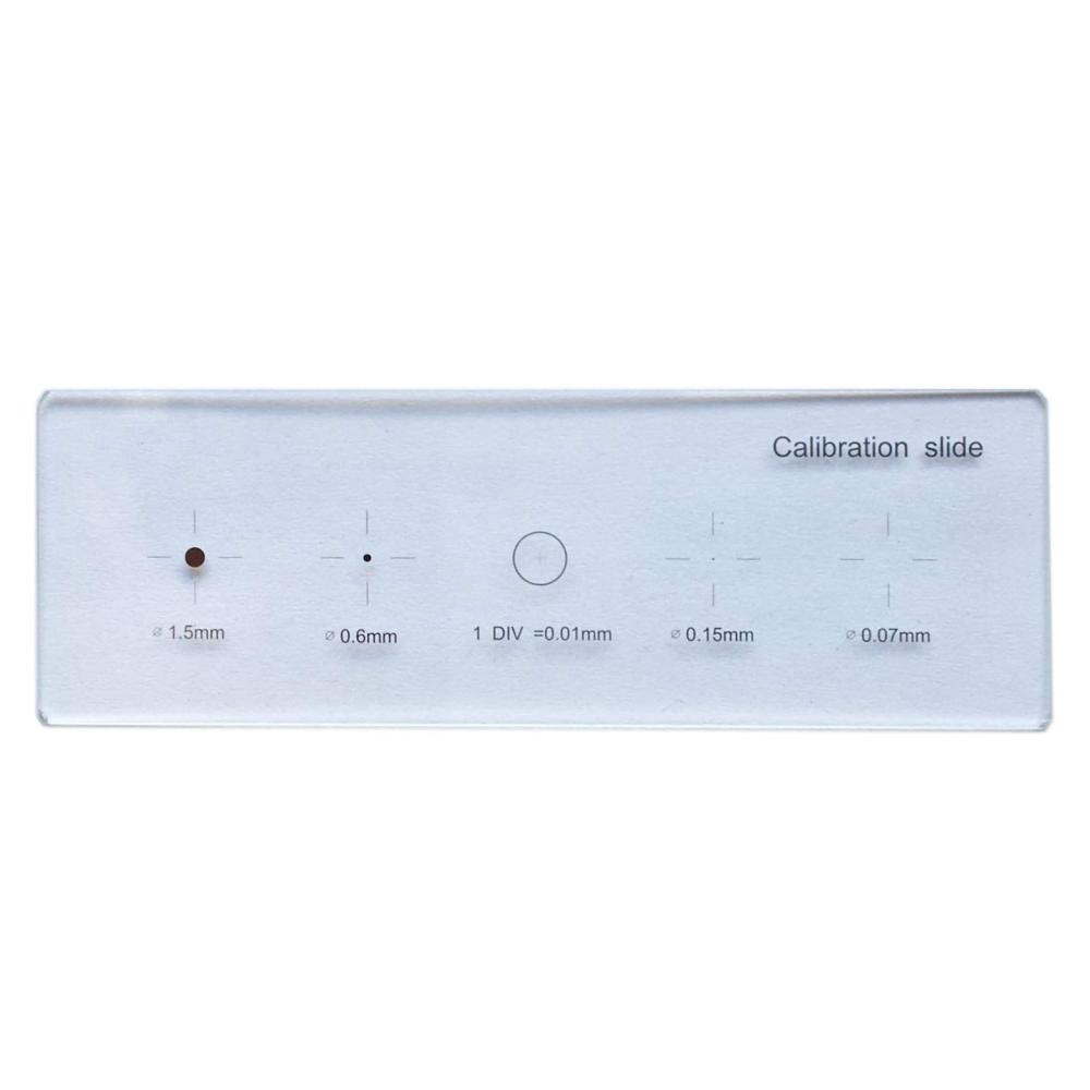 MUHWA 0.01mm Dot Crosshair Microscope Camera Slide Multifunction Plate Reticle Accurate Calibration Slide Ruler Stage Micrometer