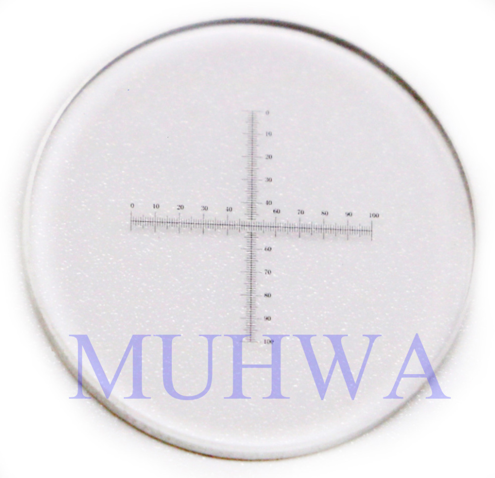 0.1mm High Precision Diameter 19mm/20.4mm/24mm Ocular Micrometer Microscope Micrometer Cross Microscope Calibration Ruler Slides Eyepiece Micrometer