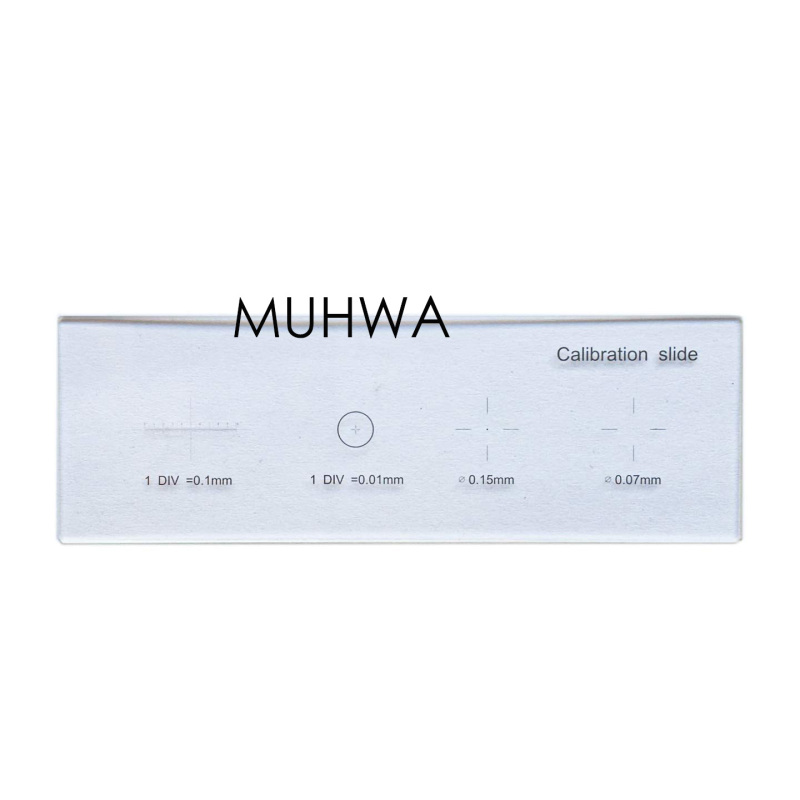 MUHWA 0.01mm Microscope Reticle Calibration Camera Slide Ruler Cross Stage Micrometer Multifunctional Microscope Calibrating Ruler