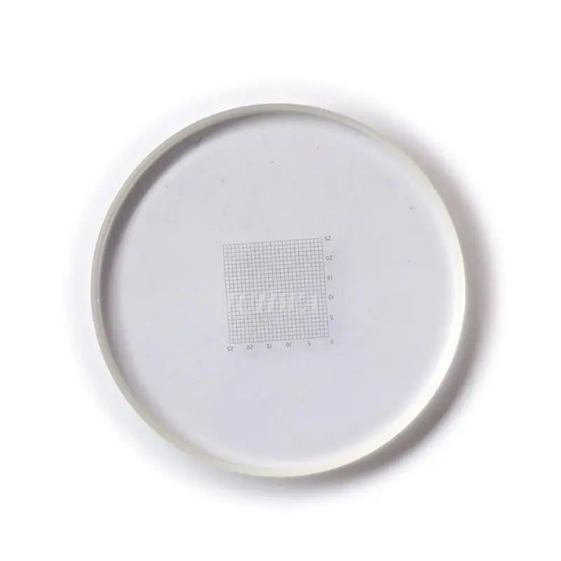 MUHWA 0.5 mm net Shaped Microscope Eyepiece Micrometer net Shaped Eyepiece Ruler Slides Measuring Microscope Micrometer Calibration for Microscope Stage Eyepiece Objective Lens Diameter 19mm