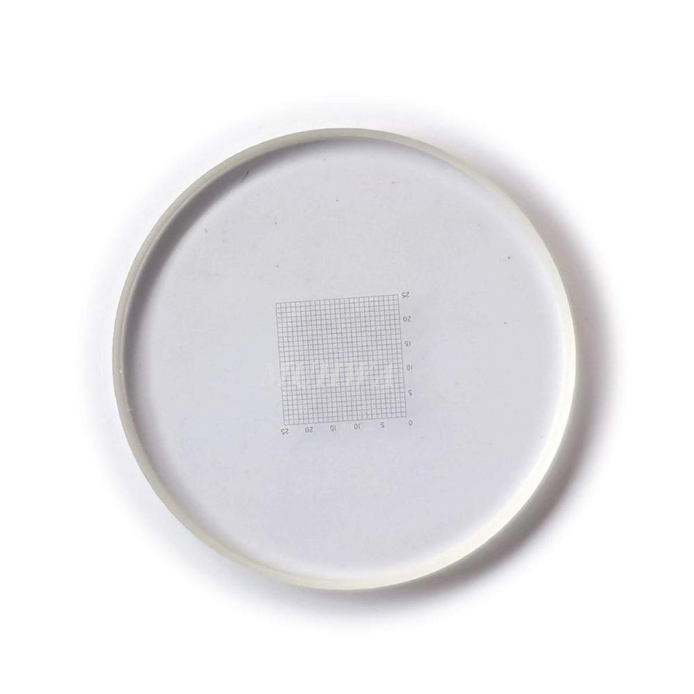 MUHWA 0.5 mm net Shaped Microscope Eyepiece Micrometer net Shaped Eyepiece Ruler Slides Measuring Microscope Micrometer Calibration for Microscope Stage Eyepiece Objective Lens Diameter 19mm