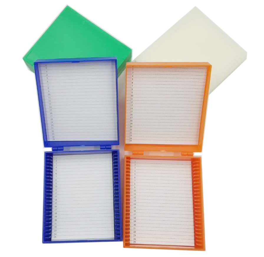 25-Place Microscope Slide Box Microslide Slide Box