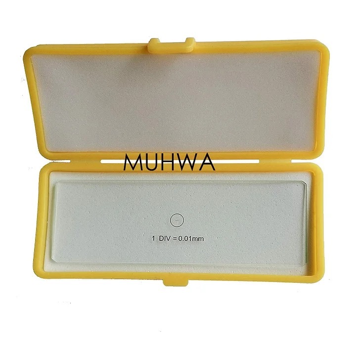 MUHWA 0.01mm Stage Micrometer Microscope Camera Calibration Slide