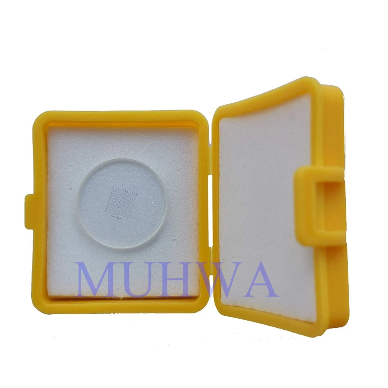 MUHWA 0.5 mm net Shaped Microscope Eyepiece Micrometer net Shaped Eyepiece Ruler Slides Measuring Microscope Micrometer Calibration for Microscope Stage Eyepiece Objective Lens Diameter 19mm