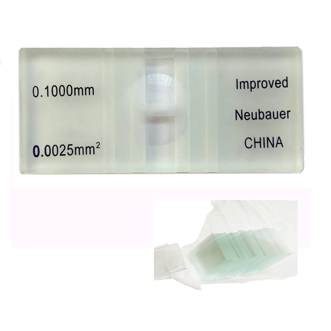 Hemocytometer Blood Counting Chamber with 100 Cover Slips Hemacytometer ...