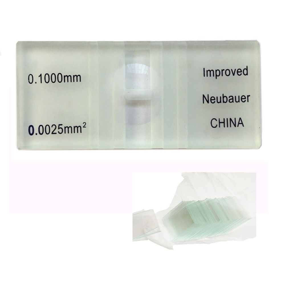 Hemocytometer Blood Counting Chamber with 100 Cover Slips Hemacytometer Blood Cell Counting