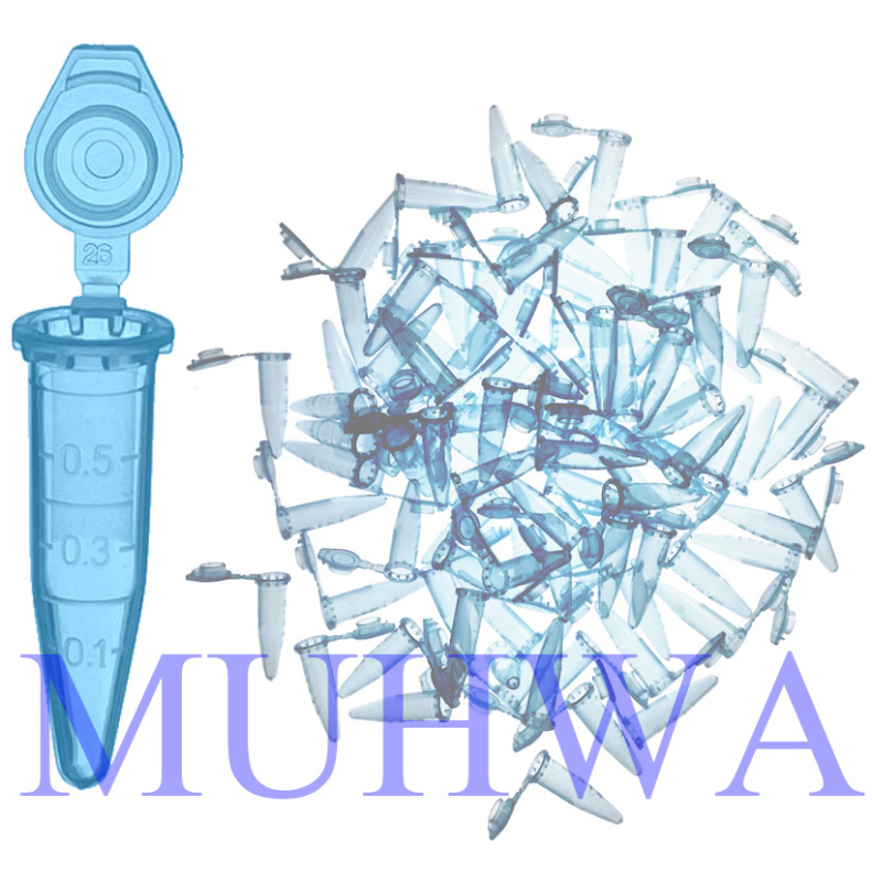 MUHWA 1000PCS Polypropylene Graduated Microcentrifuge Tube with Snap Cap, 0.5ml Capacity Microtubes