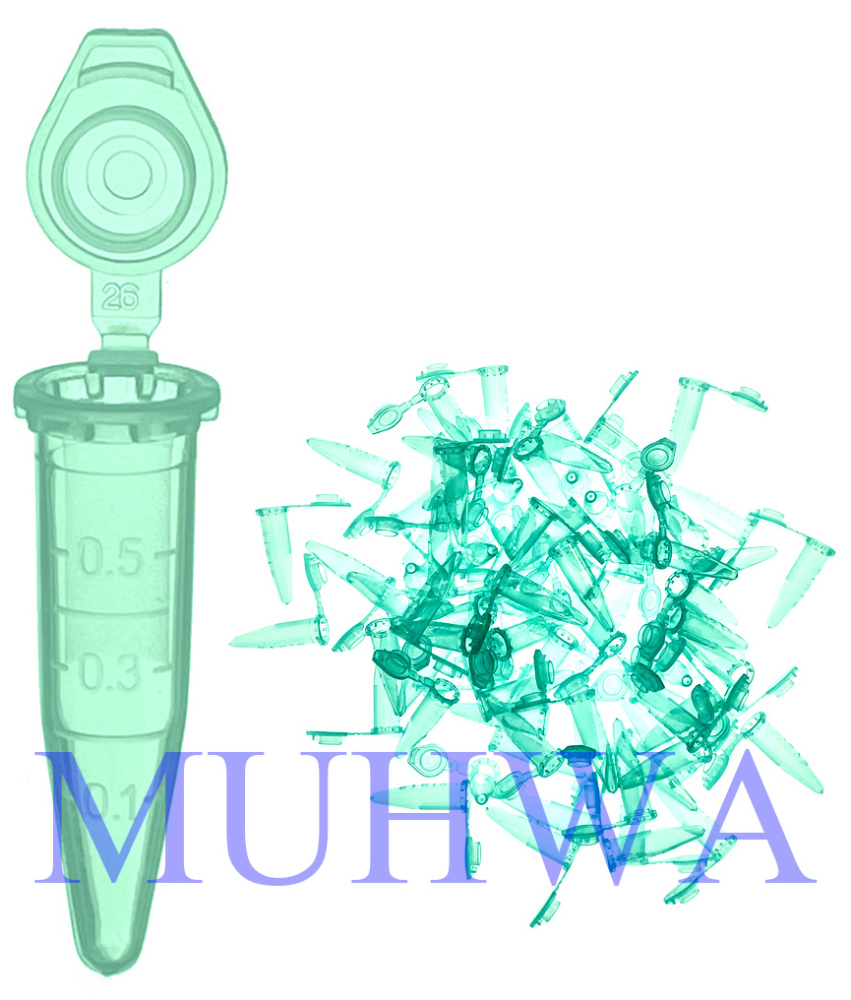 MUHWA 1000PCS Polypropylene Graduated Microcentrifuge Tube with Snap Cap, 0.5ml Capacity Microtubes