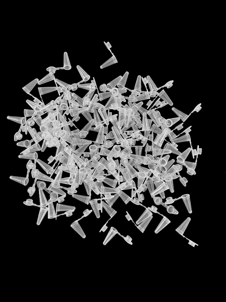1000pcs 0.2ml PCR Tube with Flat Cap, Microcentrifuge Tube, 0.1ml PCR Reaction Tube